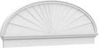 68" W x 23-7/8"H x 2-3/4"P Elliptical Sunburst Architectural Grade PVC Combination Pediment