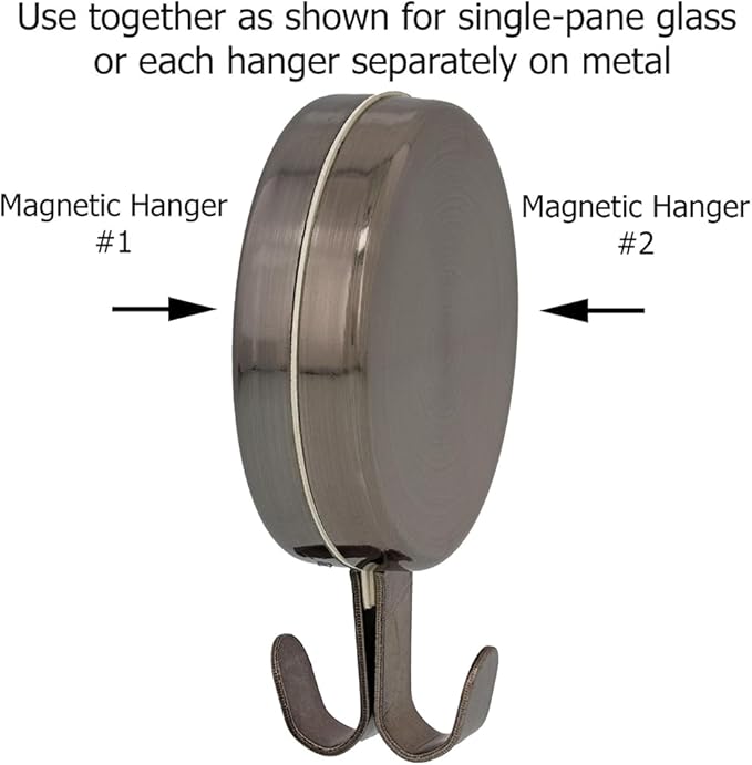 Haute Decor Attract Magnetic Hanger, 1 Pack - Strong Magnet Hook for Metal Doors and Surfaces