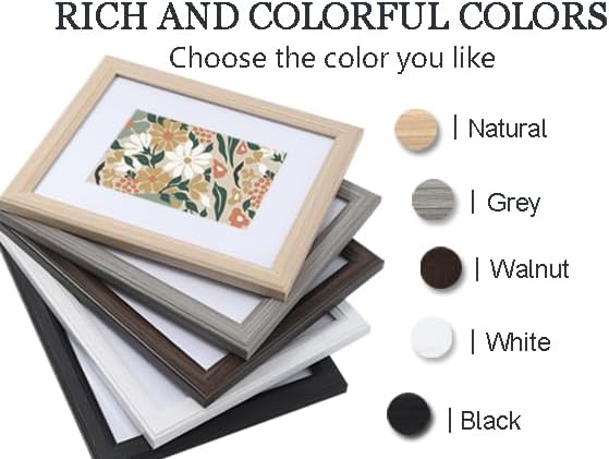 KTKDE 5x7 Picture Frame, Photo Frame White with Real Glass for Picture 4x6 photo with Mat or 5x7 photo without Mat, Composite Wood Picture Frames for Table Top and Wall best gift