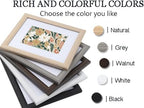 KTKDE 5x7 Picture Frame, Photo Frame White with Real Glass for Picture 4x6 photo with Mat or 5x7 photo without Mat, Composite Wood Picture Frames for Table Top and Wall best gift