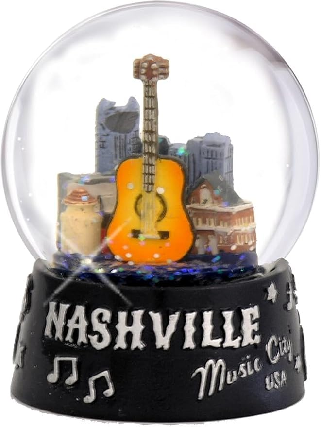 Nashville Snow Globe, Music City USA 65mm Snow Globes, Tennessee Gift Collection