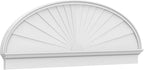 74" W x 25-3/8"H x 2-3/4"P Elliptical Sunburst Architectural Grade PVC Combination Pediment