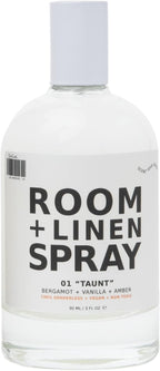 DedCool Room + Linen Spray in 01 Taunt | Natural Fabric & Linen Spray | Non-Toxic, Essential Oil Infused | Freshens Home, Bedding, Couch, Closet & Bath | 3 fl oz