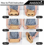 ANSSDO 24 Pack Brown Cardboard Magazine Holder Bulk Kraft Magazine File Holder Magazine Organizer, Magazine Storage Box, Large Volume Magazine File Organizer as Book Bins or Folder Holder for Desk