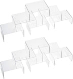 12 Pack Clear Acrylic Display Stand Crafts Stand Cupcake Risers 4" x 3''x 2''