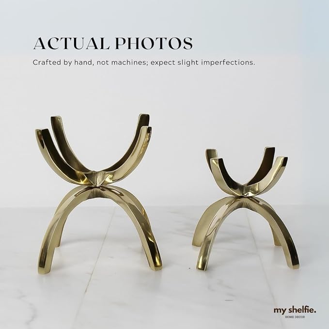 My Shelfie - Modern Crystal Display Stand (Real Brass - Large)