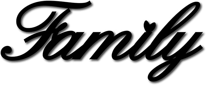 CREATCABIN Wood Family Sign Wall Decor Art Cutout Letter Word Laser Cut Unfinished Decorative Accessories Modern for Living Room Home Door Farmhouse Porch Bedroom Decoration 11.8 x 4.7 Inch,Black