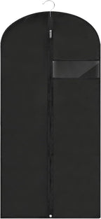 Garment Bags for Hanging Clothes, 45'' Suit Bag Cover for Storage and Travel, Dress Bags for Gowns Long (Black)
