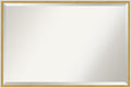 Amanti Art White Wall Mirror 25x37 Paige White Gold Rectangle Bathroom Mirror for Wall Decor Living Room, Large Modern Wood Frame, Hangs Horizonally and Vertically, Bathroom Decor, Beveled Edge