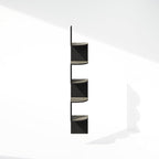 Furinno Rossi 5-Tier Floating Corner Shelf for Wall, Corner Zigzag Shelf Wall Mounted, Radial Wall Mount Shelves, for Home Office, Living Room, Bedroom, Bathroom, French Oak