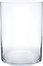 Royal Imports Flower Glass Vase Decorative Centerpiece for Home or Wedding - Cylinder Shape, 8" Tall, 5" Opening, Clear