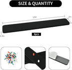 Vuzvuv 8 pcs Bulletin Board Bar Strips with 50 Pushpins & 10 Wooden Clip pins，Self Adhesive Cork Board for Wall，Felt Pin Board for School，Office Decor(Black)