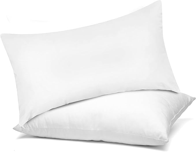 Covers & All Throw Pillow Inserts Only Pack of 2, Durable Soft Rectangle 12 x 20 Inches 65 GSM Non-Woven Fabric with 15D Silicon Fiber Filling, Universal uses for Home Decor Office Indoor Outdoor