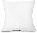 Edow Throw Pillow Insert, Lightweight Soft Polyester Down Alternative Decorative Pillow, Sham Stuffer, Machine Washable 22x22 (White, 1 Count (Pack of 1))