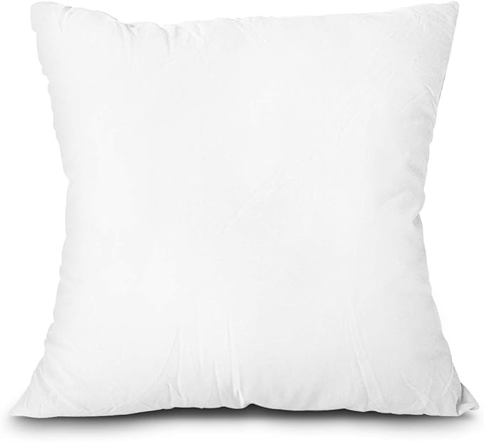 EDOW Throw Pillow Insert, Lightweight Soft Polyester Down Alternative Decorative Pillow, Sham Stuffer, Machine Washable. (White, 28x28)