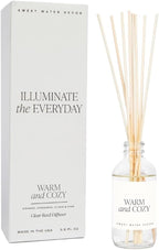 Sweet Water Decor Warm and Cozy Reed Diffuser Set - Orange, Cinnamon, Clove, and Pine Fall and Winter Scented Diffuser - Scent Diffusers for Home, Long Lasting Fragrance, Made in the USA