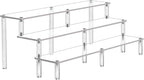 AZEAM 15 3/4 Inch Acrylic Riser Display Shelf,3 Tier Display Riser for Figures Display Stand Large Risers for Display Cupcake Perfume Organizer Cologne Makeup Collection Countertop Desktop Tabletop
