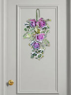 Sunflower Teardrop Swag for Front Door 27.5 Inch Decorative Spring Summer Floral Door Wreath with Yellow Sunflower Spring Summer Greenery Swags Wreath for Wedding Arch Home Party Wall Decor(Yellow)
