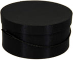 Sarah's Hat Boxes Classic Black Hat Box – 12.75" x 6.5" (Dia. x Ht.) Handmade in USA – Odorless Non-Toxic Adhesive, Cording Handle – Premium Storage for Hats & Accessories
