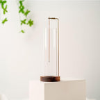 Incense Holder for Sticks, Anti-Ash Flying Incense Burner with 30 Incense Sticks, Detachable Glass Ash Catcher (Wood, Brown-2Pcs)