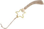 Versatile Wood Bead Jute Rope Tassel Elegant Hanging Ornament for Warm Ambiance Decoration 5pcs