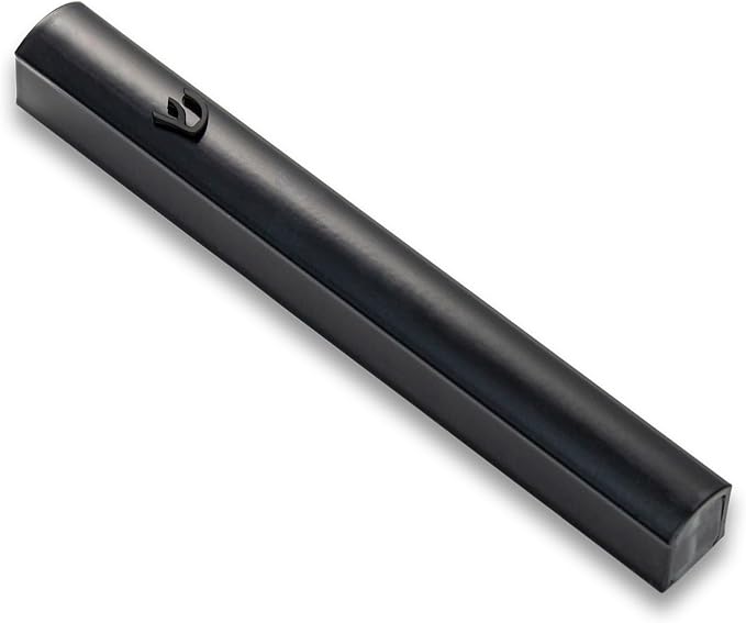 Pack of 5 Matte Black Aluminum Waterproof Mezuzah Case, Fit up to 5" / 12cm Mezuzah Scroll, with Embossed Matte Black SHIN, Easy Peel and Stick (Scroll Not Included)