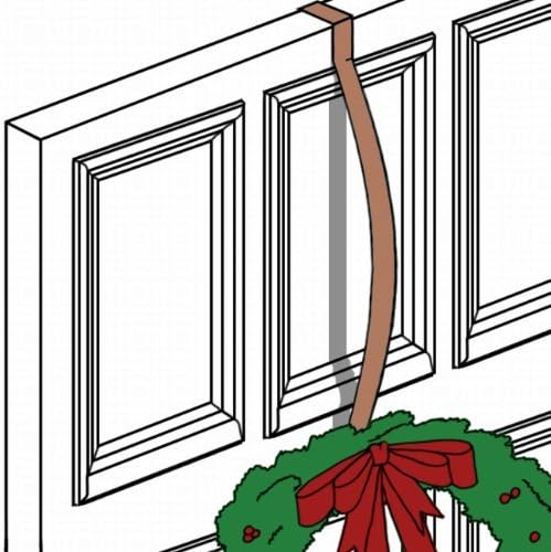 Haute Decor Premium Holly Embossed HighProfile Wreath Hanger - Pewter Holly