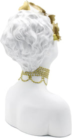 Lukitas Lady Bust Figurine Home Decor, Art Butterfly Kiss Princess Statue and Sculpture, Creative Desktop Decoration for Office Living Room, White, Resin 14.5''