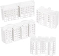 Wakauto Miniature Apartment Building Architectural Model White Plastic Dollhouse City Sand Table Models - for Home Decoration Gift for Architecture Lovers 4 Styles Included