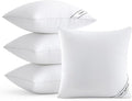 MIULEE 18x18 Inch Pillows Inserts, Pack of 4 Down Alternative Virgin Filling Comfy Support Throw Pillows for Sofa Couch Bed