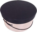 Sarah's Hat Boxes Classic Pink/Black Hat Box – 18.5" x 9.5" (Dia. x Ht.) Handmade in USA – Odorless Non-Toxic Adhesive, Cording Handle – Premium Storage for Hats & Accessories