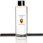 Morrocan Amber Scented Oil Diffuser Refill 6.76 fl oz Natural Essential Oil - Best for Home Bathroom Shelf Decor, 0% Alcohol, Unique Blend to Promote Sleep & Relieve Stress