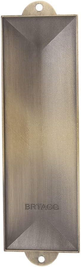 BRTAGG Mezuzah Case with Double Sided Tape, 5.5" Tall, English & Hebrew Scripture, Bronze, Easy Peel and Stick Mezuzah Cover Jewish Gifts (for 4 Inches Scroll)
