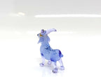 Goat Micro Tiny Figurines Hand Blown Glass Art Animals Collectible Gift Home Décor (Blue Purple)