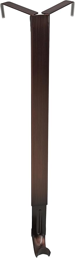 Haute Decor Adapt Adjustable Wreath Hanger, Top & Length Adjustable - Oil-Rubbed Bronze - Strong Metal Wreath Holder for Thick or Thin Doors