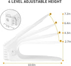Shoe Slots Organizer 20 Pack - Shoe Stackers, Space Savers 50%, 4 Levels Adjustable, Double Layer Holders for Closet, White