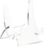 Plymor Clear Acrylic Double-Scoop Display Easel, 3" H x 2.875" W x 2.5" D (12 Pack)