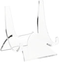 Plymor Clear Acrylic Double-Scoop Display Easel, 3" H x 2.875" W x 2.5" D (6 Pack)