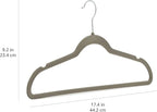 Amazon Basics Slim Velvet Non-Slip Space Saving Suit Clothes Hangers, Sturdy Metal, Gray/Silver, 30-Pack