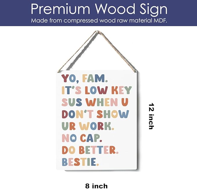 Xiolcxdr Funny Classroom Wall Art Decor Teacher's Day Gifts for Man Math Teacher First Day of College Daycare Gift Algebra Geometry Science Chemistry Math Class Prints Wall Sign