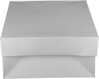 Hat Boxes with Handles - White - 14" x 14" x 7" - Case of 25 - Sturdy White Cardboard Hat Box with Handles - Premium Cardboard Hat Boxes with Lids for Secure Storage - Elegant Hat Box Solution