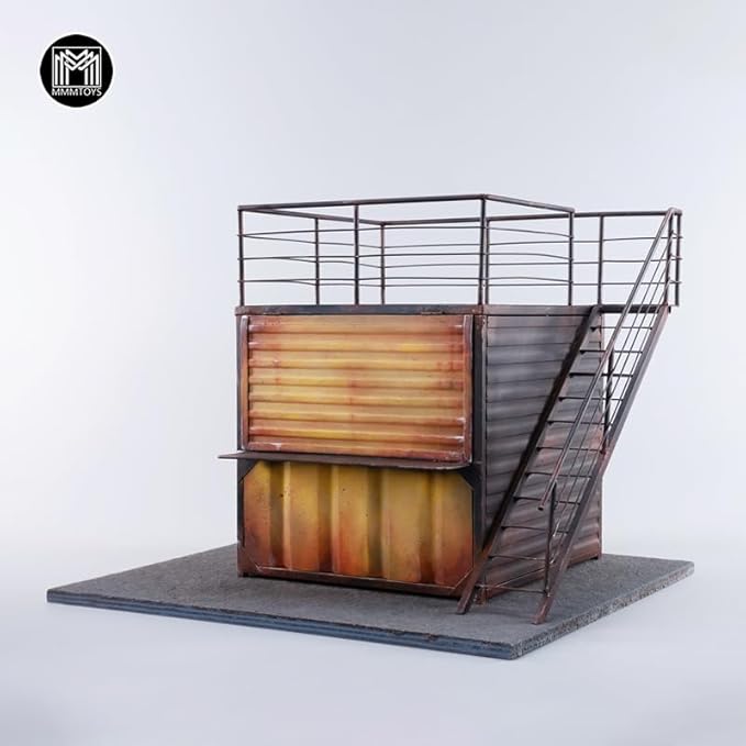 JXK Frontier Coffee House Model for 1/12 Scale Action Figures Realistic Dollhouse Accessory for Diorama Enthusiasts and Collectors