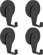 Magnetic Wreath Hanger, Heavy Duty Magnets with Hook for Refrigerator, Christmas Decoration Magnetic Hooks for Metal Front Door, Cruise Hook Hanger for Hanging Cabins Grill (Right angled hook-4PCS)