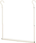 STORAGE MANIAC Adjustable Closet Rod Extender - Heavy Duty Space-Saving Clothes Hanging Bar, 1 Pack White