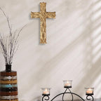 Hosley Hand-Carved Wooden Cross – 8 Inch Rustic Faith Wall Decor | Christian Gift, Prayer Room, Home Blessing, Wedding & Baptism Keepsake