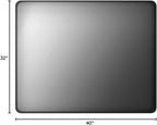 LOAAO 40X32 Inch Black Metal Framed Bathroom Mirror for Wall, Matte Black Bathroom Vanity Mirror Farmhouse, Large Rounded Rectangle Mirror, Anti-Rust, Tempered Glass, Hangs Horizontally or Vertically