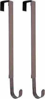 Haute Decor Adapt Adjustable Length Wreath Hanger 2 Pack (Bronze) Front or Back Door Decor Holders with Pads on The Back, Holds up to 10 lbs. Oil-Rubbed Bronze 2 Pack