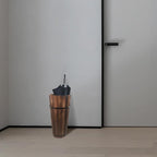 ABOOFAN Wood Umbrella Stand, 42cm Height, Freestanding Umbrella Storage Holder, Multi-Purpose Walking Stick Organizer for Hallway, Entryway, Office