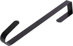 Sattiyrch 12" Wreath Hanger for Front Door,Steel Over The Door Hanger Hook,Wreath Door Hanger (Black,1)