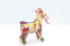 Goat Tiny Figurines Animals Hand Blown Color Glass Art Collectible Gift Home Décor (Multi-Red)